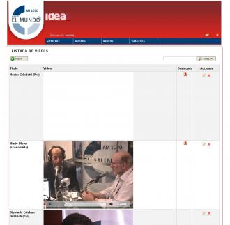 Administrador de videos