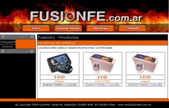 Pagina principal de FusionFe