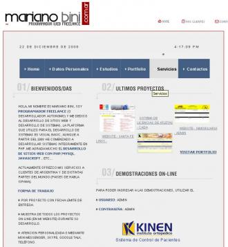 Pagina principal de Sitio